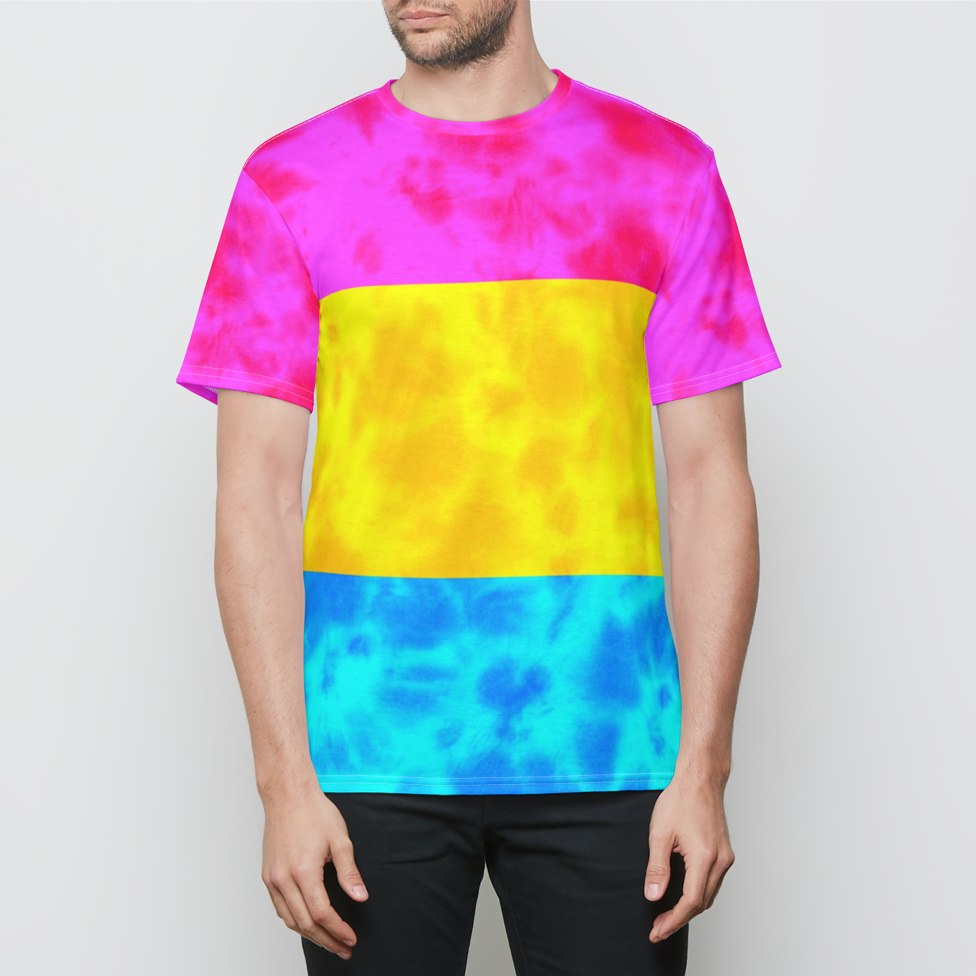 Pansexual Pride Flag Tie Dye T-Shirt – Pansexual Pride Shirt, Pan Flag T Shirt, LGBTQ Tie Dye Tee