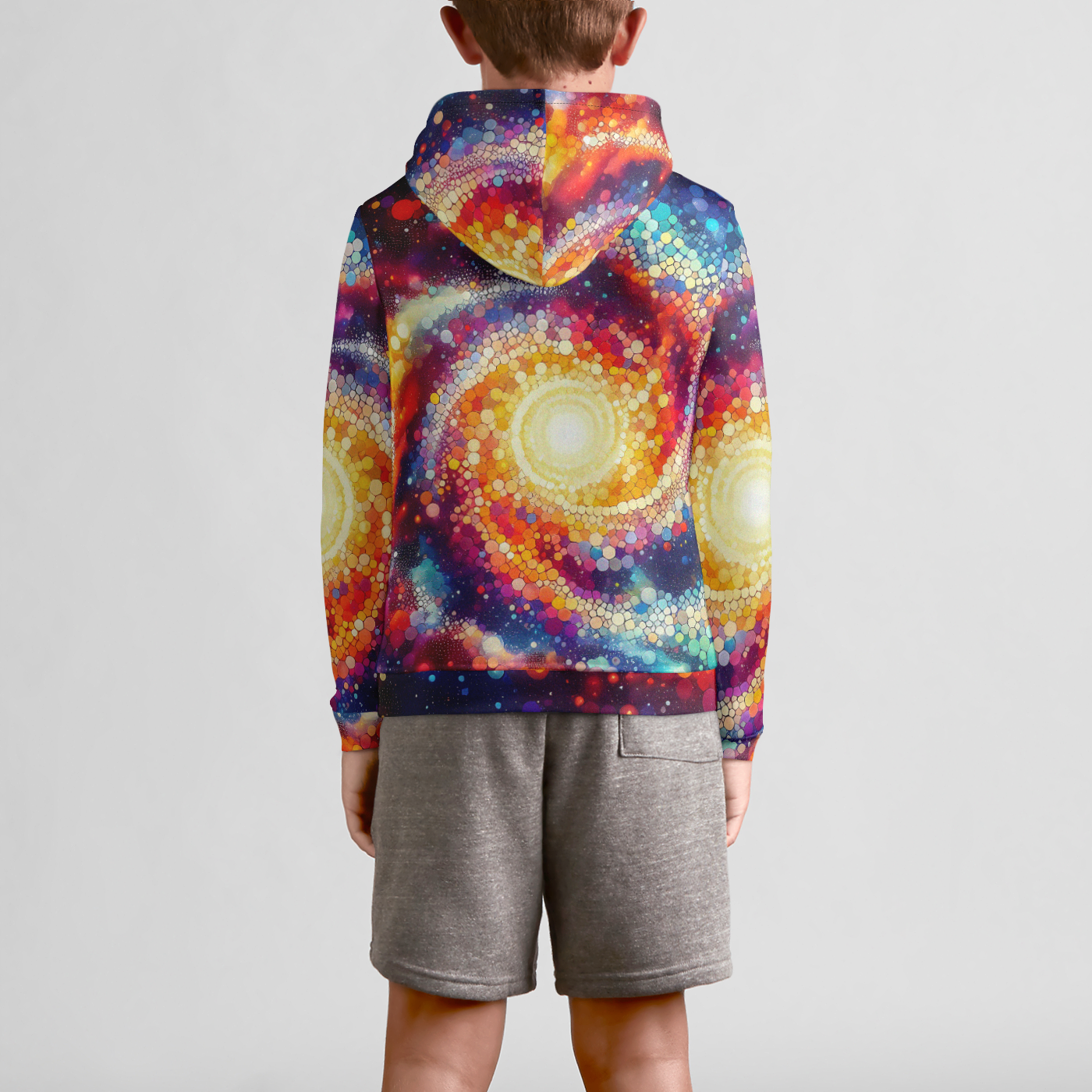Lion In Galaxy Vintage Youth Pullover Hoodie