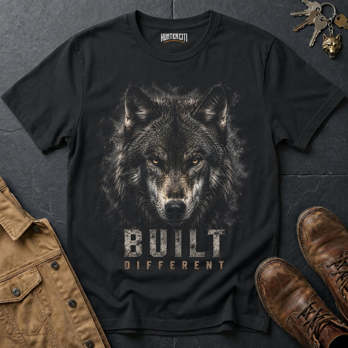 Built Different Wolf T-Shirt - Lone Wolf Graphic Tee
