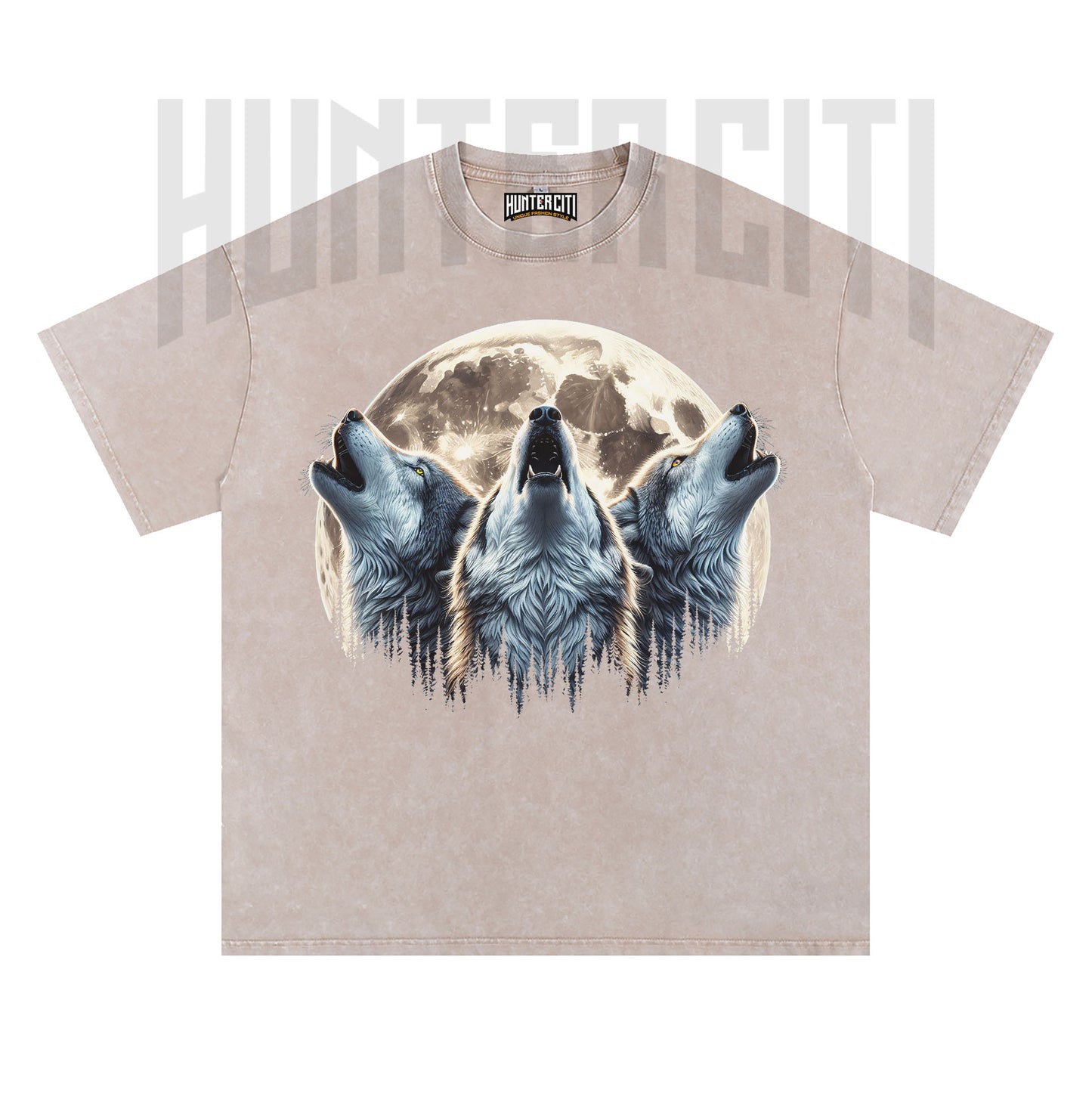 Three Wolf Moon T-Shirt, Vintage 90s Howling Wolf Graphic Tee, Wolf Pack Shirt, Oversize Acid Wash Unisex T-Shirt, Gift for Wolf Lovers