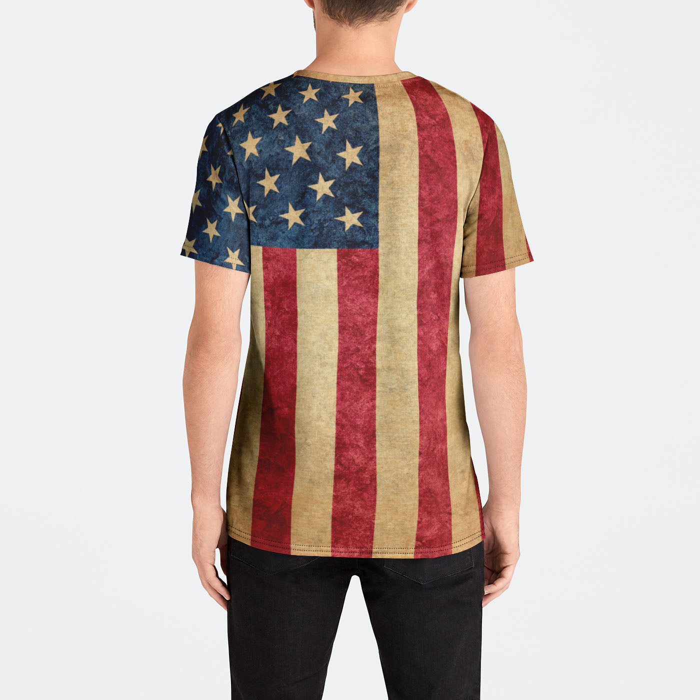 American Flag and Eagle Mens T-Shirt