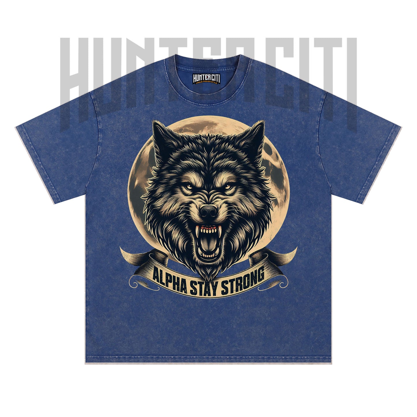 Alpha Stay Strong Wolf T-Shirt, Vintage 90s Graphic Tee, Oversize Acid Wash Unisex T-Shirt, Gift for Wolf Lovers