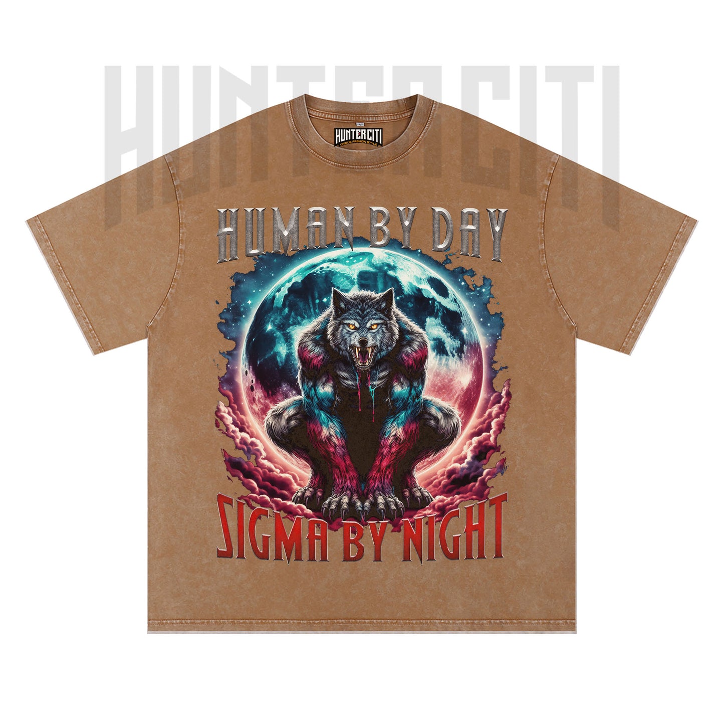 Human By Day Sigma By Night T-Shirt, Werewolf Sigma Meme Tee, Vintage Wolf Tshirt, Alpha Male Shirt, Lone Alpha Wolf Gift