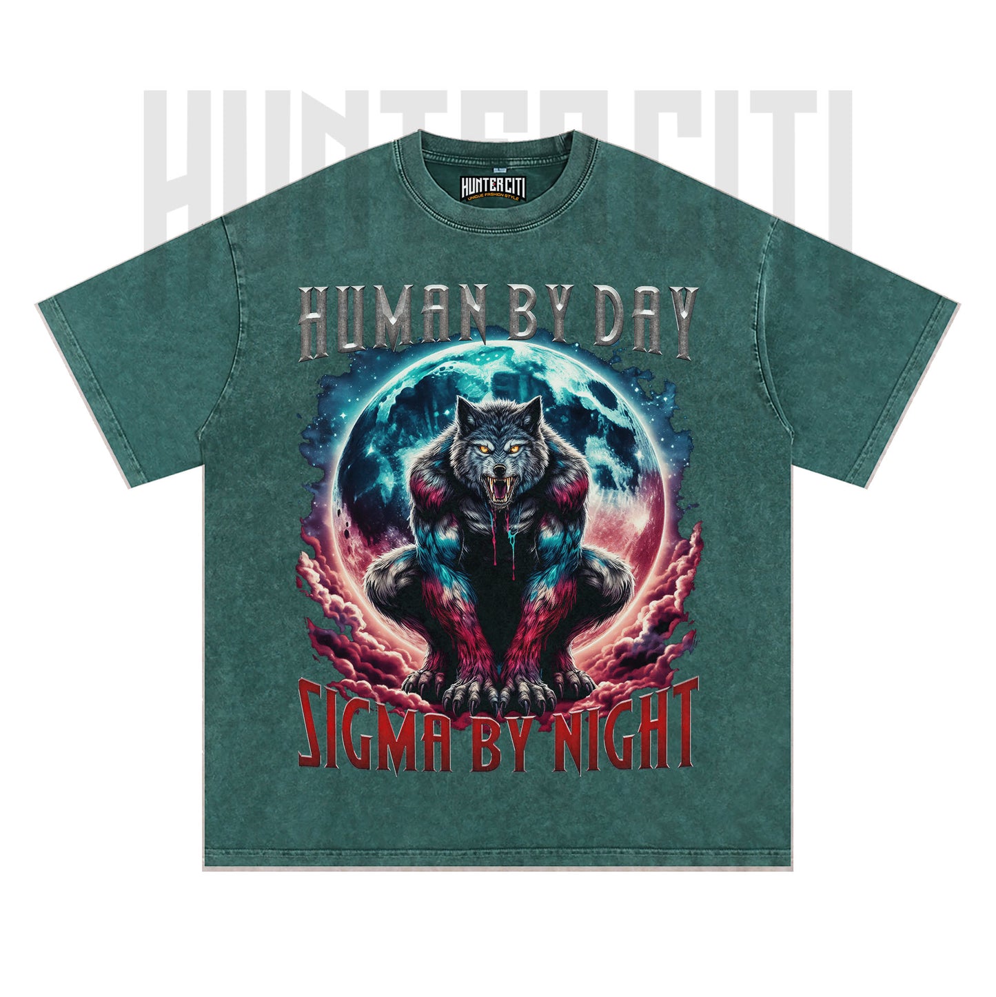 Human By Day Sigma By Night T-Shirt, Werewolf Sigma Meme Tee, Vintage Wolf Tshirt, Alpha Male Shirt, Lone Alpha Wolf Gift