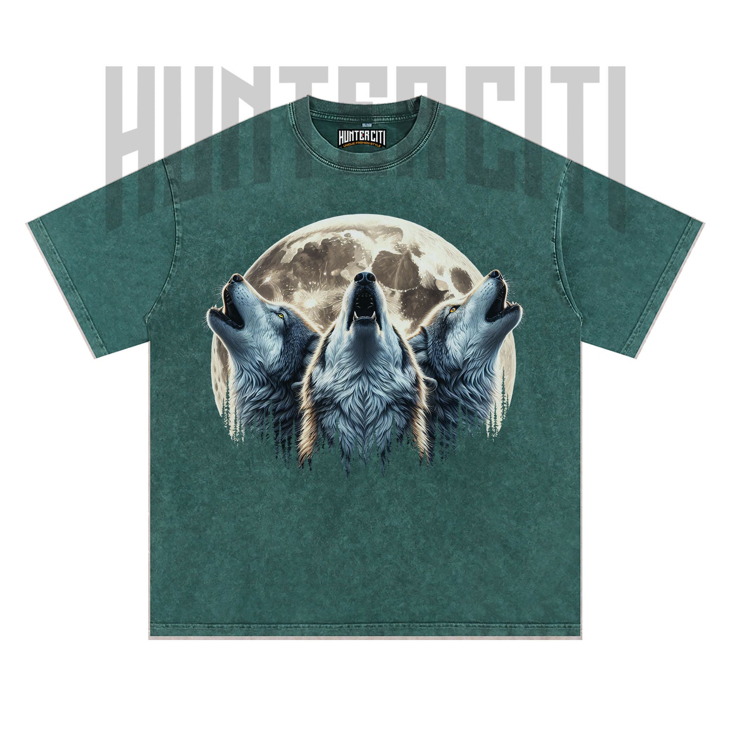 Three Wolf Moon T-Shirt, Vintage 90s Howling Wolf Graphic Tee, Wolf Pack Shirt, Oversize Acid Wash Unisex T-Shirt, Gift for Wolf Lovers
