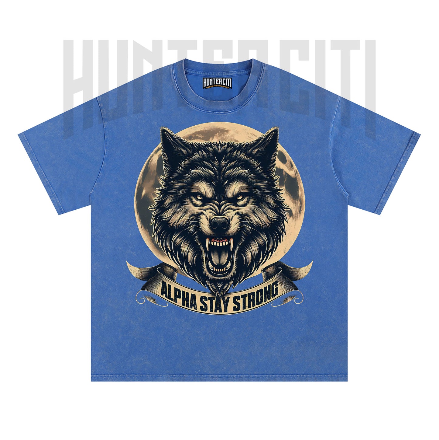 Alpha Stay Strong Wolf T-Shirt, Vintage 90s Graphic Tee, Oversize Acid Wash Unisex T-Shirt, Gift for Wolf Lovers