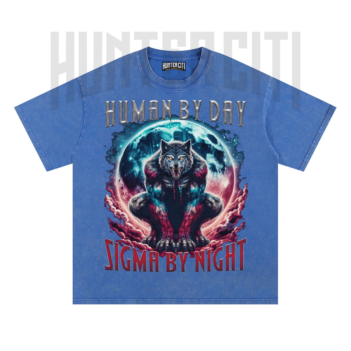 Human By Day Sigma By Night T-Shirt, Werewolf Sigma Meme Tee, Vintage Wolf Tshirt, Alpha Male Shirt, Lone Alpha Wolf Gift