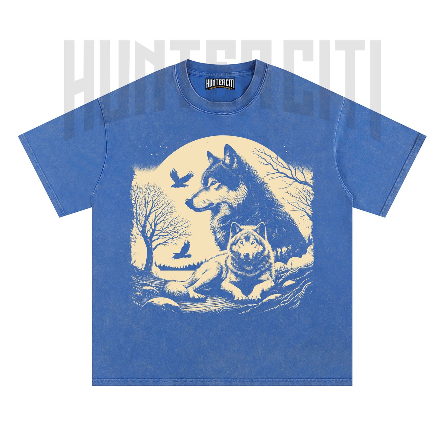 The Mountain Wolf T-Shirt, Vintage 90s Style Wolf Graphic Tee, Oversize Acid Wash Unisex T-Shirt, Perfect Gift for Wolf Lovers