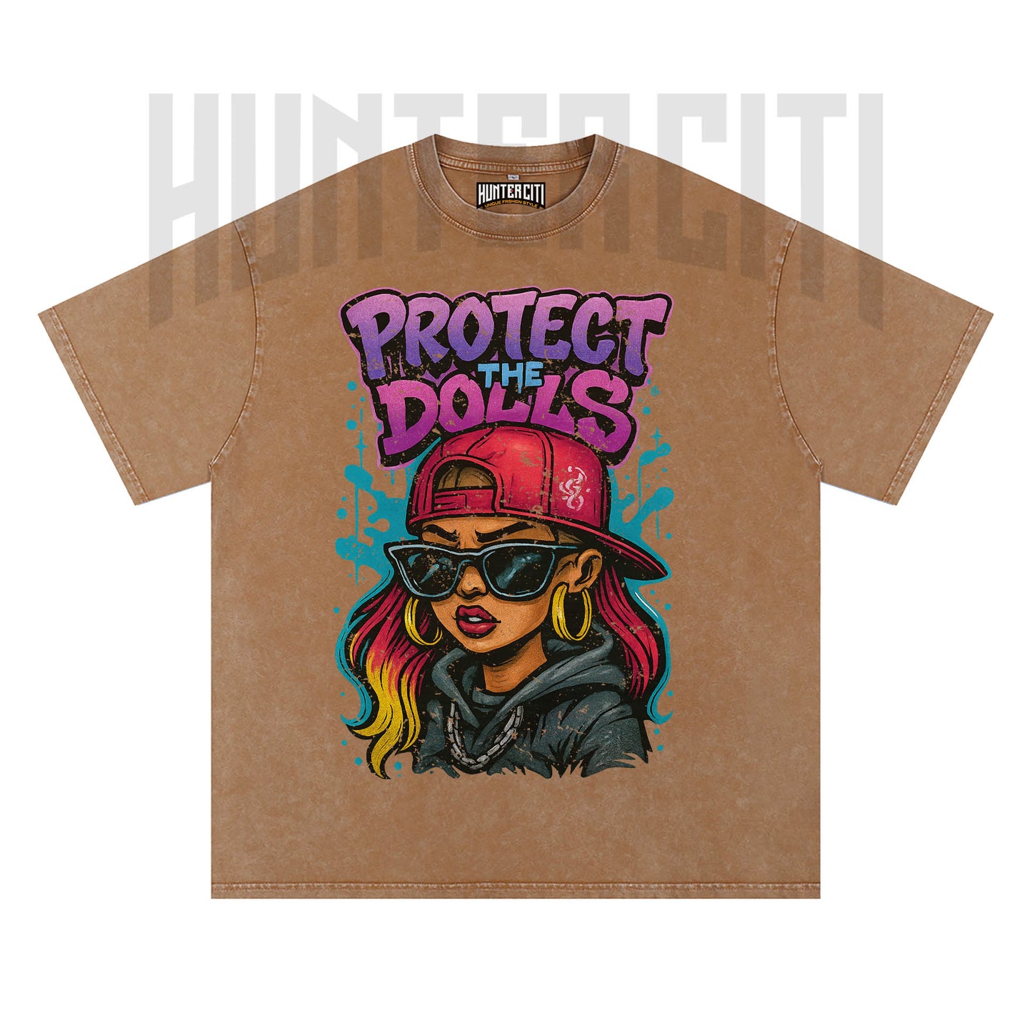 Protect The Dolls T Shirt – Vintage Grunge Graphic Oversize Wash Unisex Tee Streetwear Lovers