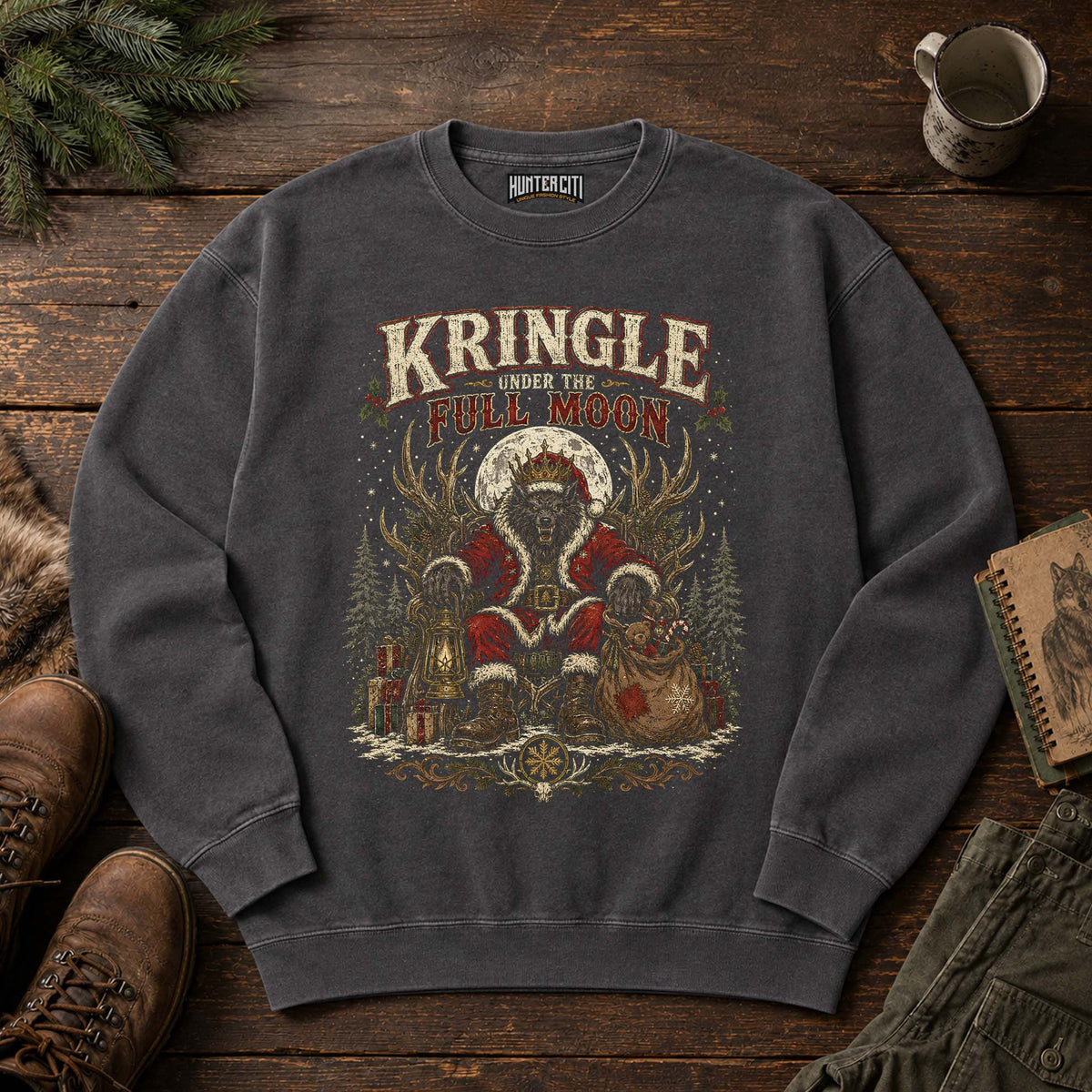 Kringle Under The Full Moon Werewolf Sweatshirt
