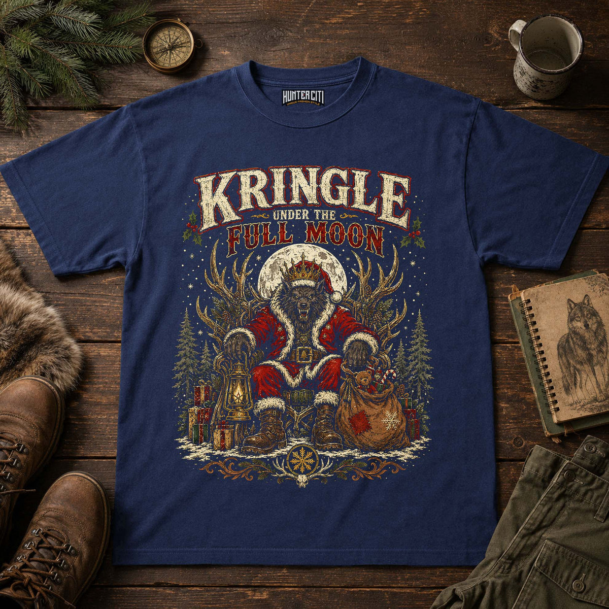 Kringle Under The Full Moon Werewolf T-Shirt
