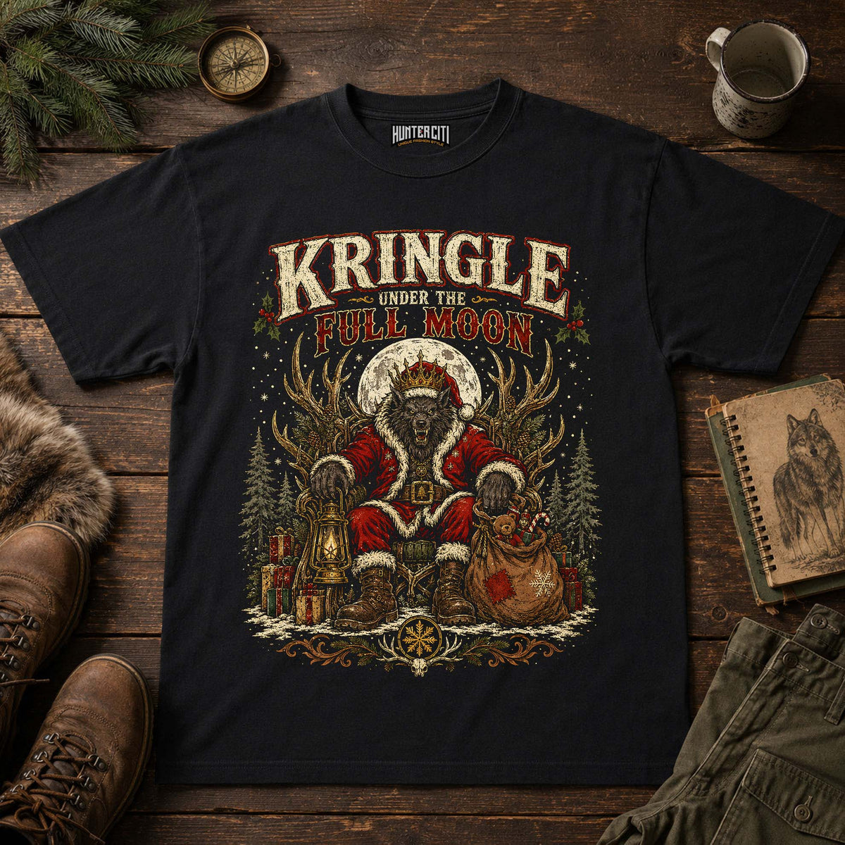 Kringle Under The Full Moon Werewolf T-Shirt