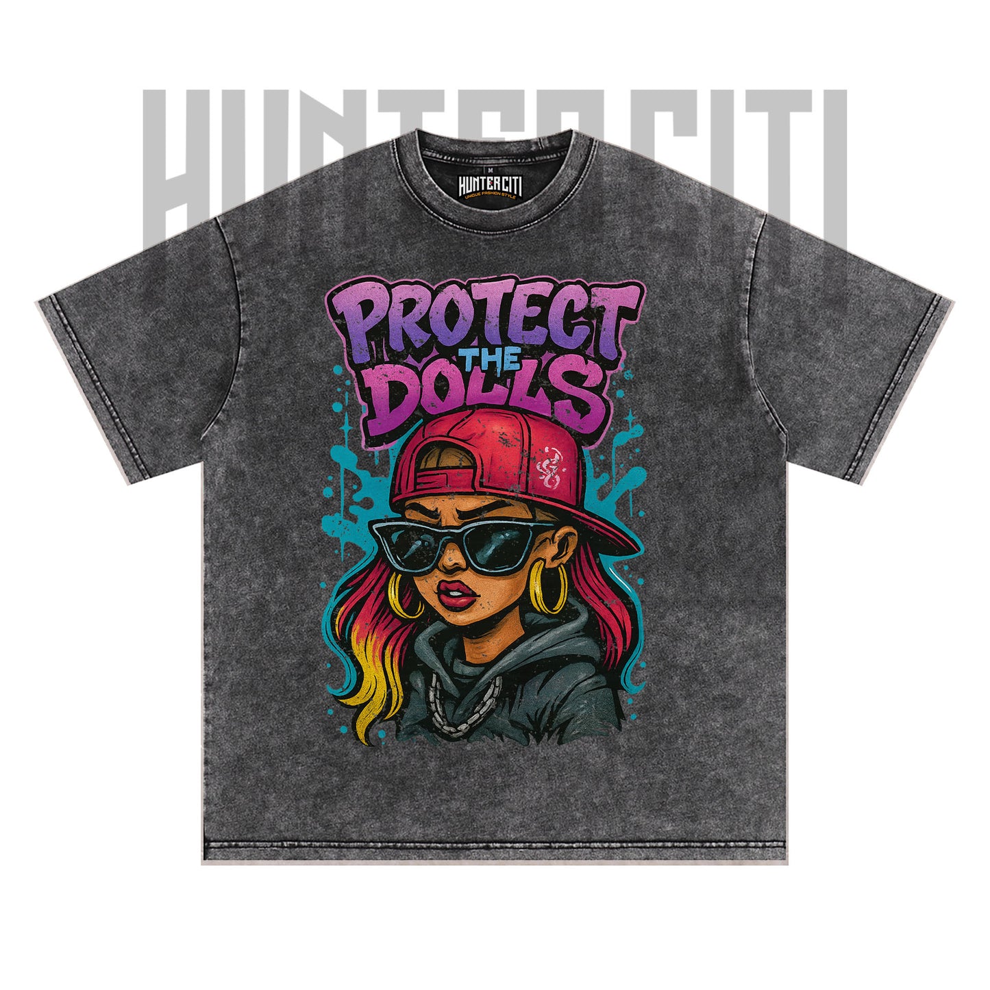 Protect The Dolls T Shirt – Vintage Grunge Graphic Oversize Wash Unisex Tee Streetwear Lovers