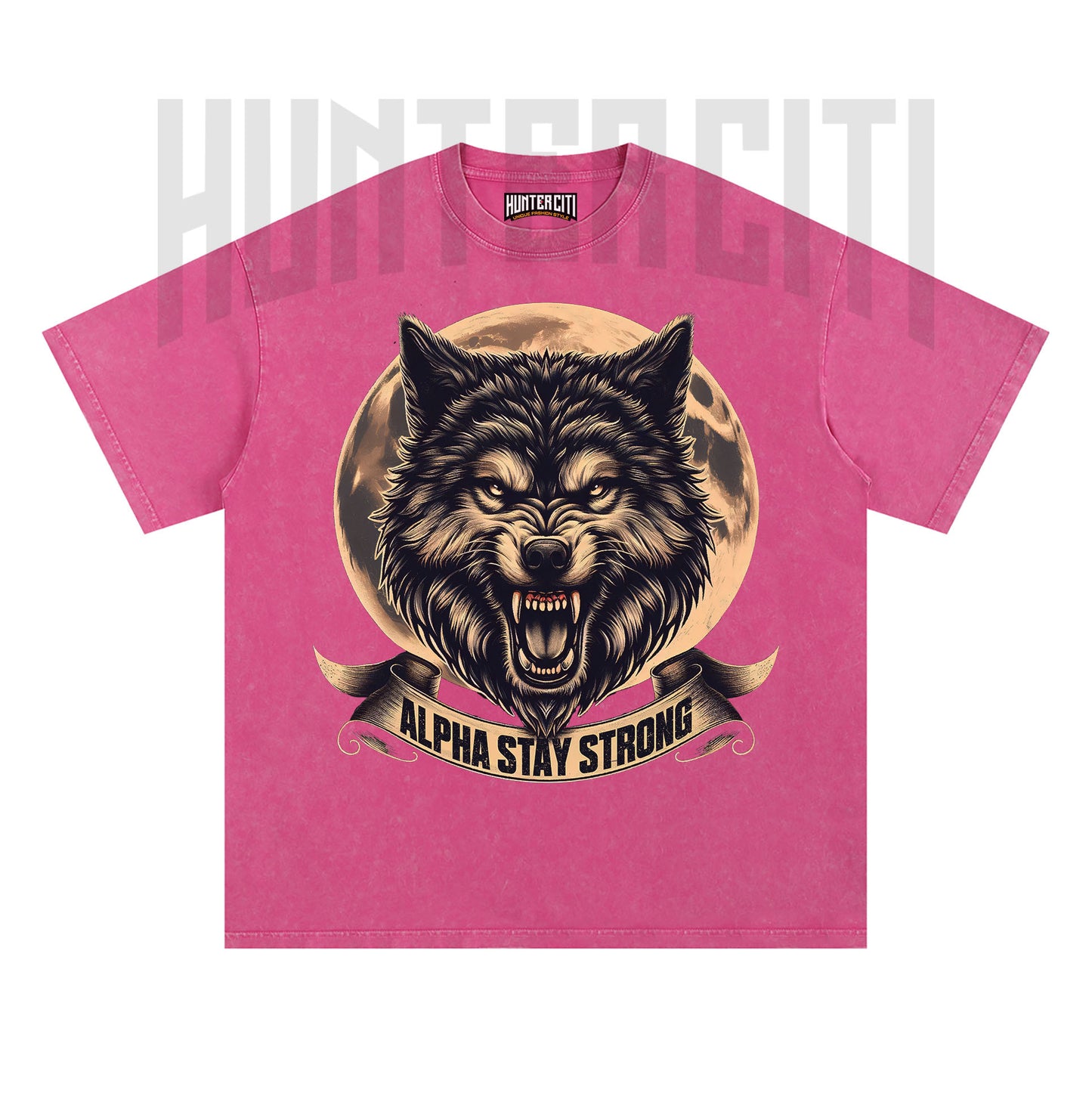Alpha Stay Strong Wolf T-Shirt, Vintage 90s Graphic Tee, Oversize Acid Wash Unisex T-Shirt, Gift for Wolf Lovers