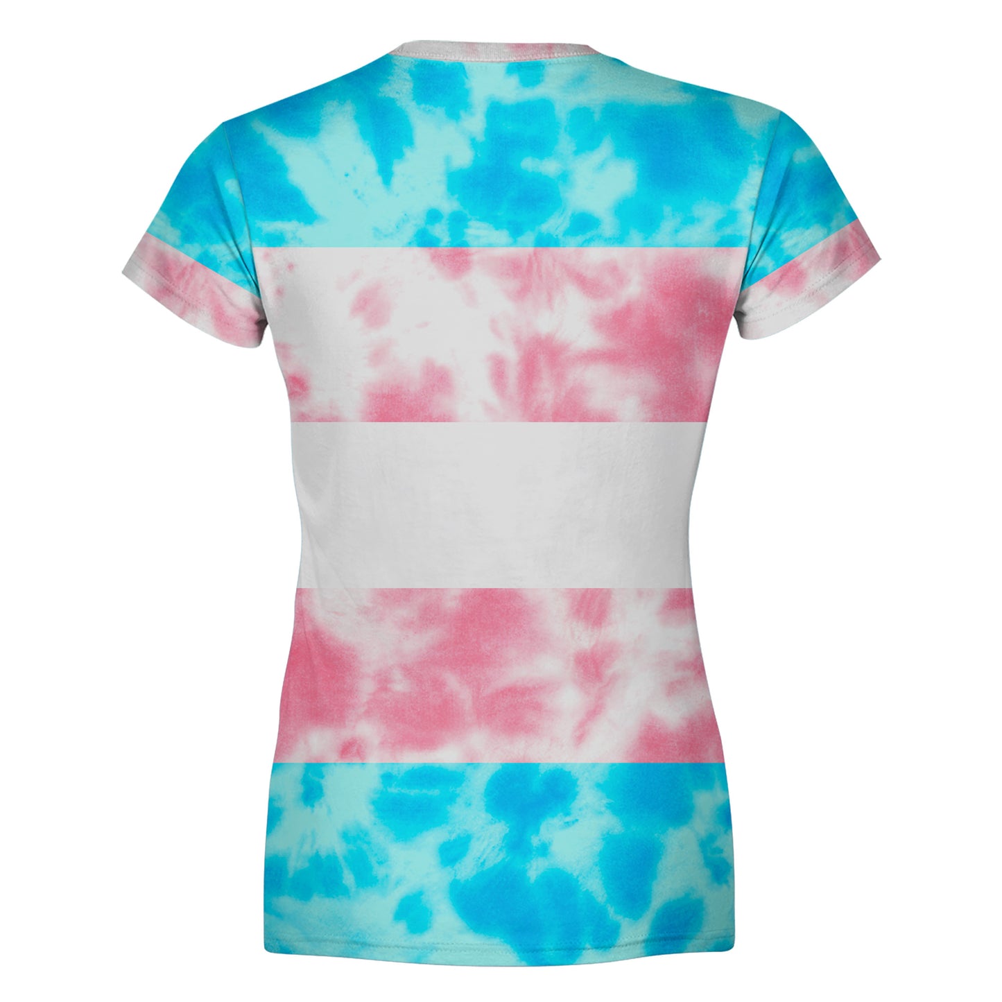 Transgender Pride Flag Tie Dye Women T-Shirt – Trans Pride Shirt, Transgender Flag T Shirt, LGBTQ Tee