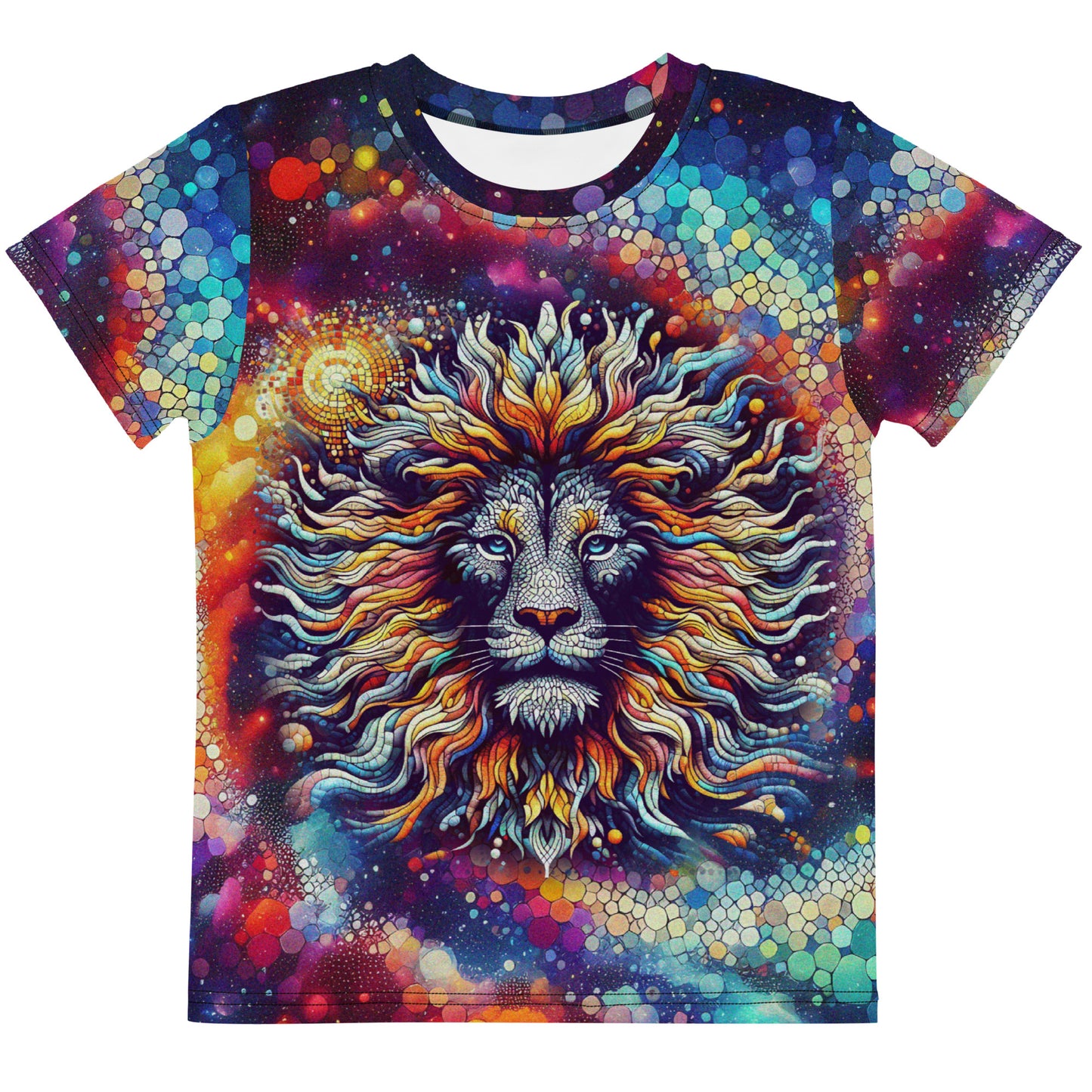 Lion Mosaic Galaxy vintage Kids T-shirt