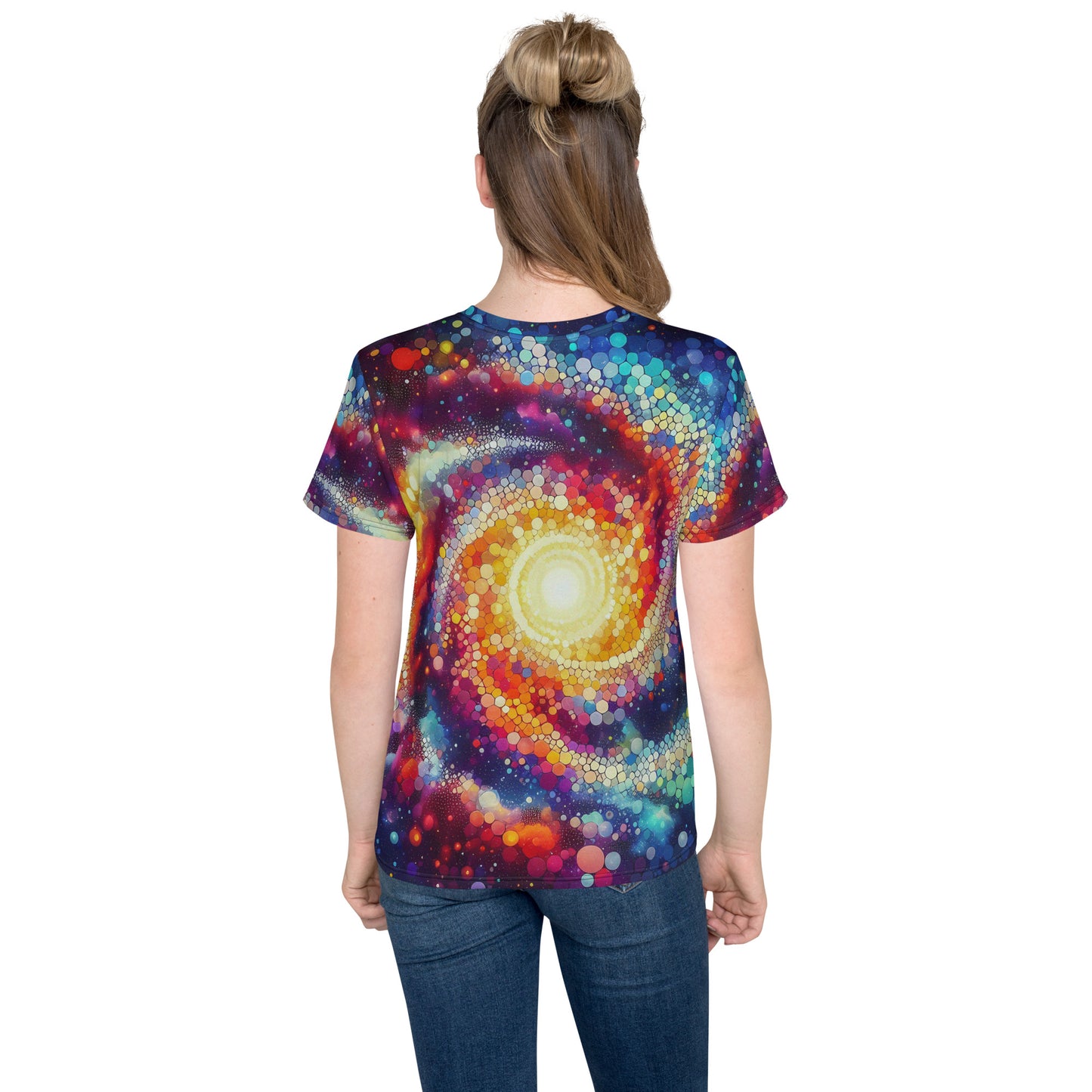 Lion In Galaxy Vintage Youth crew neck t-shirt