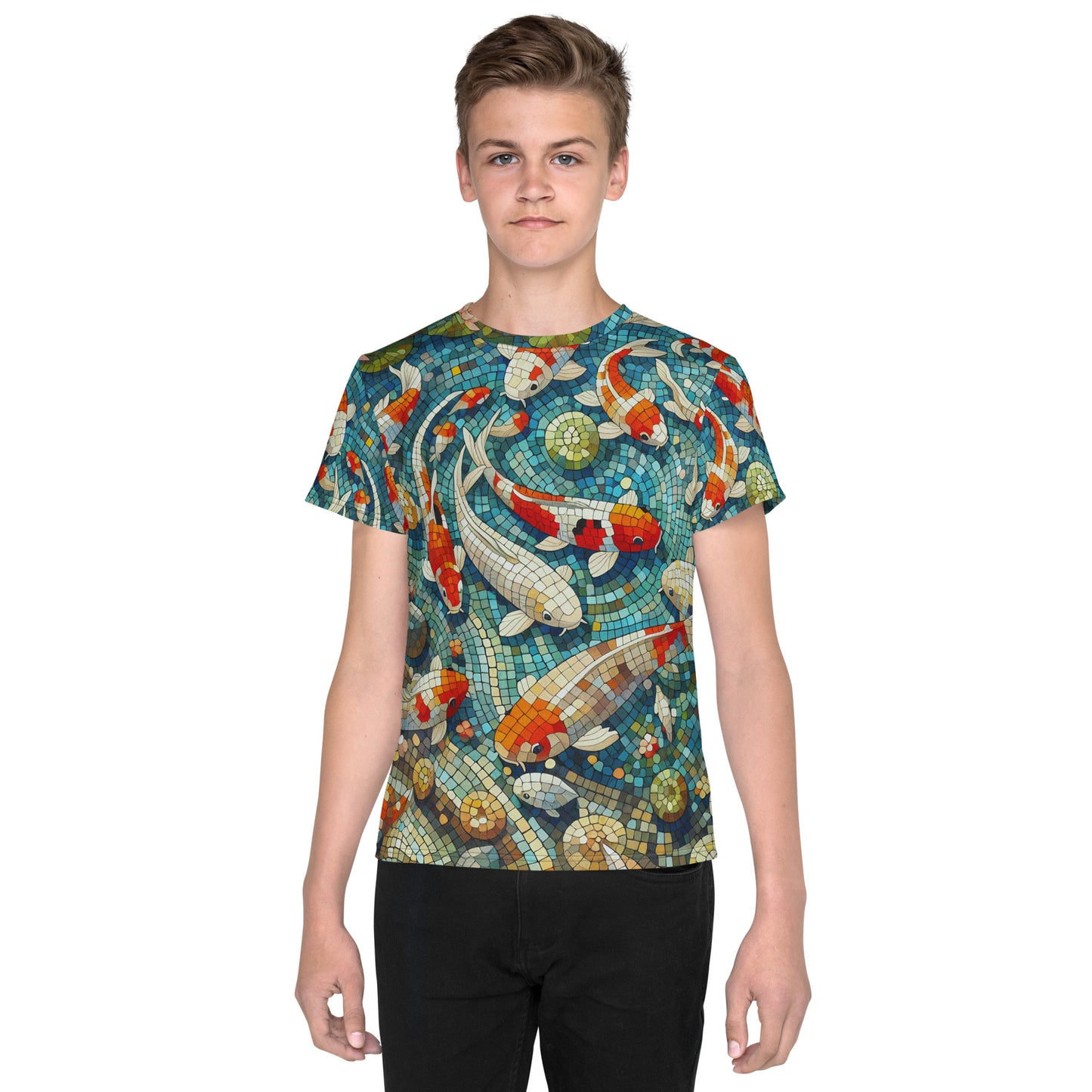 Koi Pond Vintage Youth crew neck t-shirt
