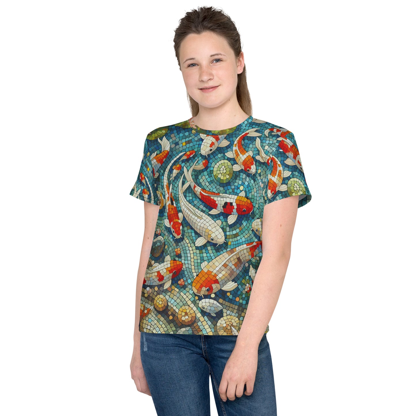 Koi Pond Vintage Youth crew neck t-shirt