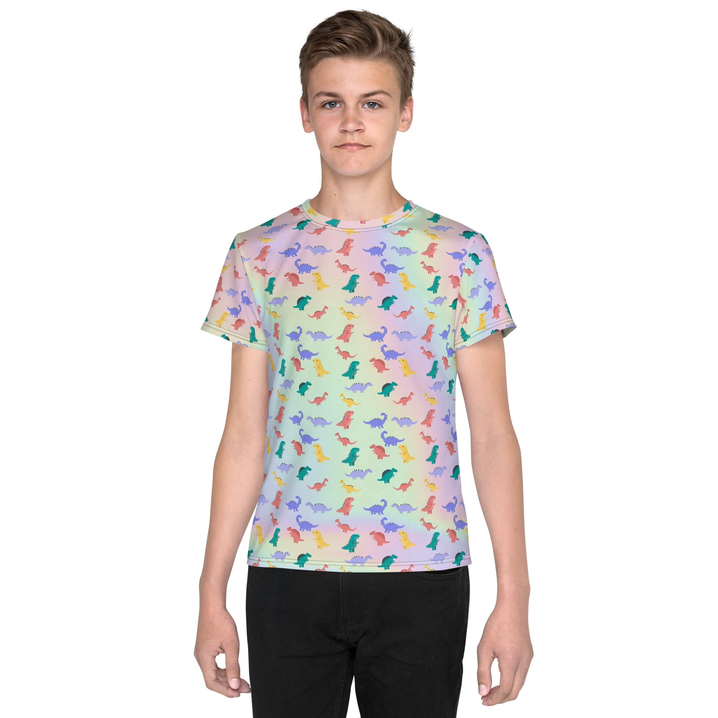 Types Of Dinosaurs Cute Youth crew neck t-shirt