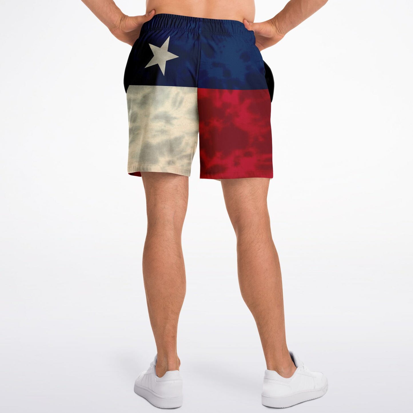 Texas Flag Tie Dye Athletic Shorts