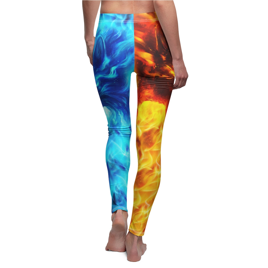 Wolf Fire and Ice Women's Leggings
