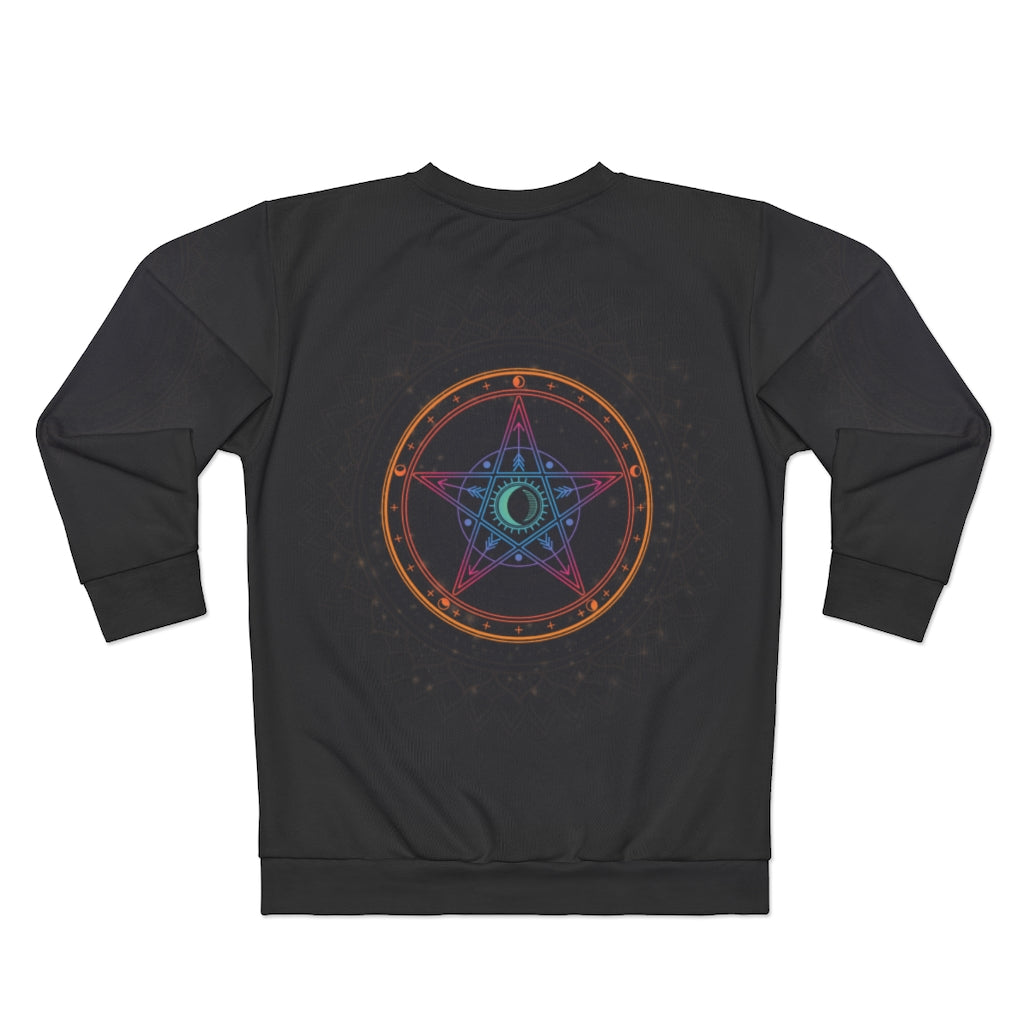 Meditating Human In Lotus Pose AOP Unisex Sweatshirt
