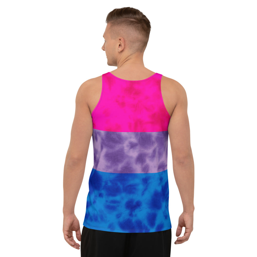 Bisexual Pride Flag Tie Dye Tank Top