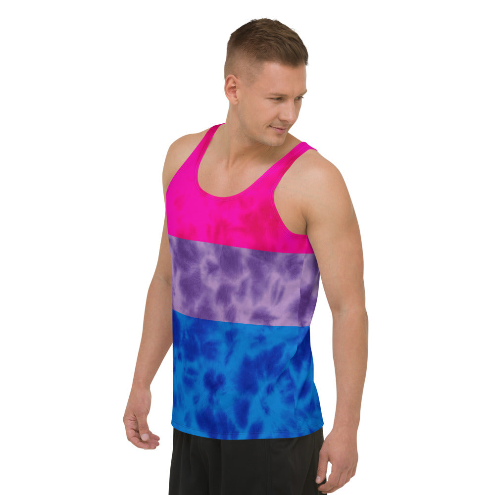 Bisexual Pride Flag Tie Dye Tank Top
