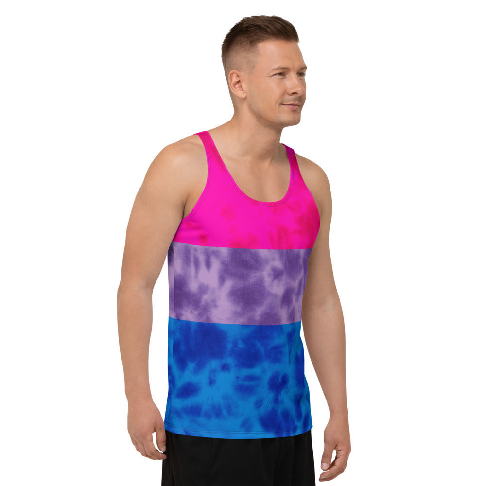 Bisexual Pride Flag Tie Dye Tank Top