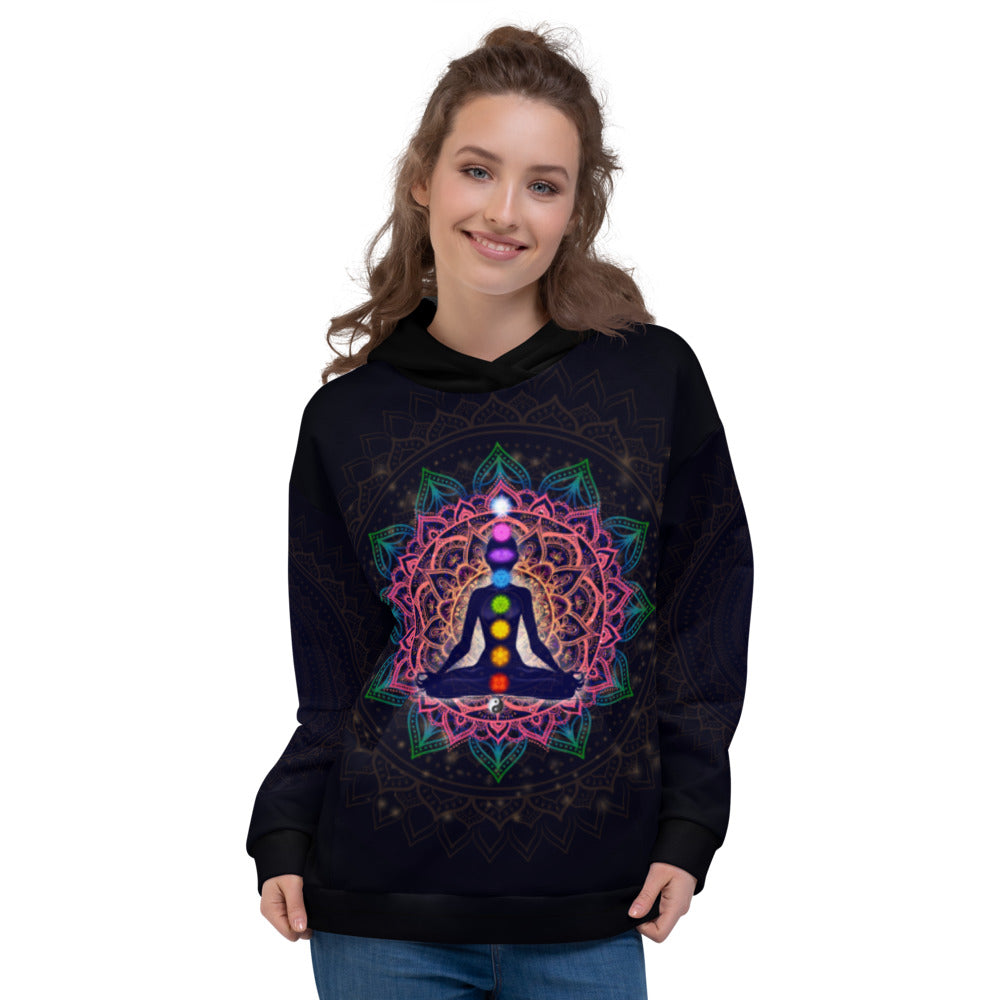 Meditating Human In Lotus Pose Unisex Hoodie