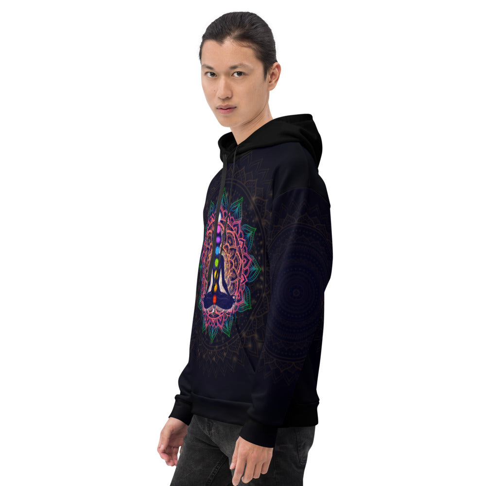 Meditating Human In Lotus Pose Unisex Hoodie