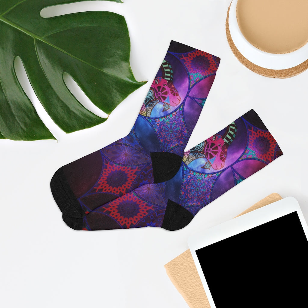 Horoscope Capricorn Crew Socks