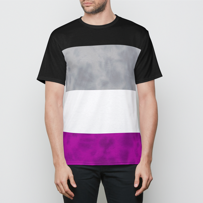 Asexual Pride Flag Tie Dye Mens T-Shirt