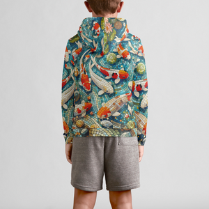 Koi Pond Vintage Youth Pullover Hoodie