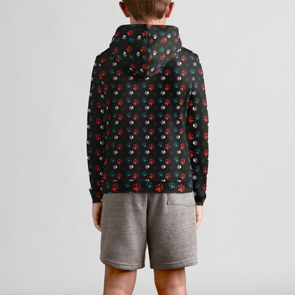 Ho Ho Howl Merry Wolfmas Youth Pullover Hoodie - Festive Design for the Holidays