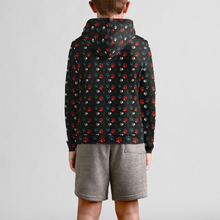 Load image into Gallery viewer, Ho Ho Howl Merry Wolfmas Youth Pullover Hoodie - Festive Design for the Holidays
