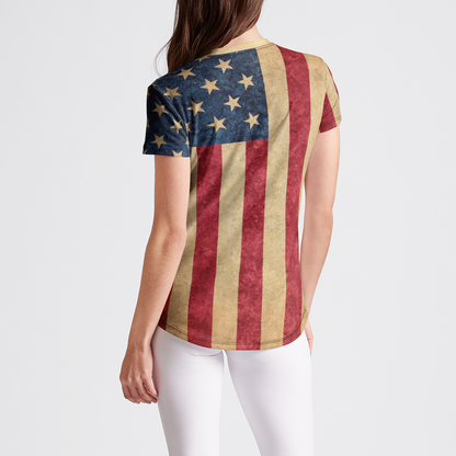 American Flag Womens T-Shirt