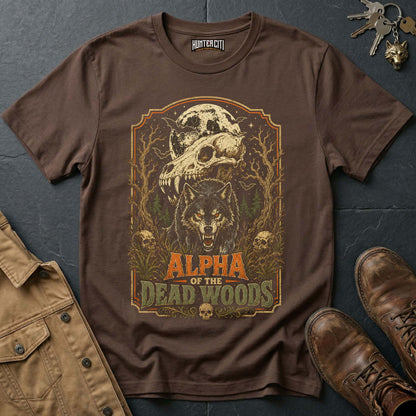 Alpha of the Dead Woods | Vintage Wolf Halloween T Shirt
