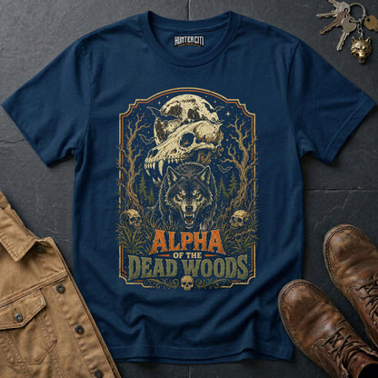 Alpha of the Dead Woods | Vintage Wolf Halloween T Shirt