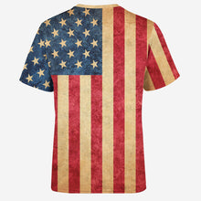 Load image into Gallery viewer, American Flag and Eagle Mens T-Shirt
