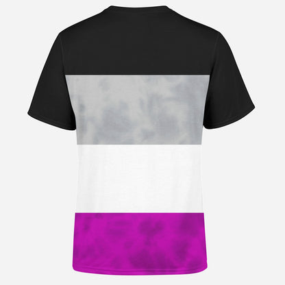 Asexual Pride Flag Tie Dye Mens T-Shirt