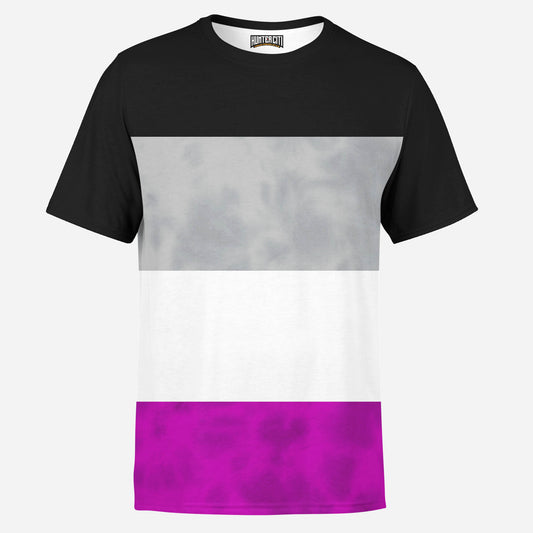 Asexual Pride Flag Tie Dye Mens T-Shirt