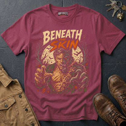 Beneath the Skin - Werewolf Transformation Vintage Wolf Halloween T Shirt