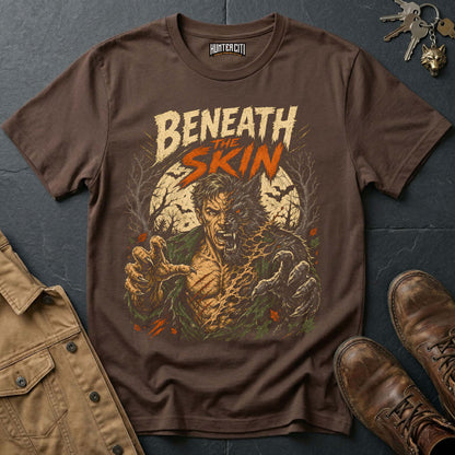 Beneath the Skin - Werewolf Transformation Vintage Wolf Halloween T Shirt