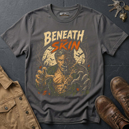 Beneath the Skin - Werewolf Transformation Vintage Wolf Halloween T Shirt