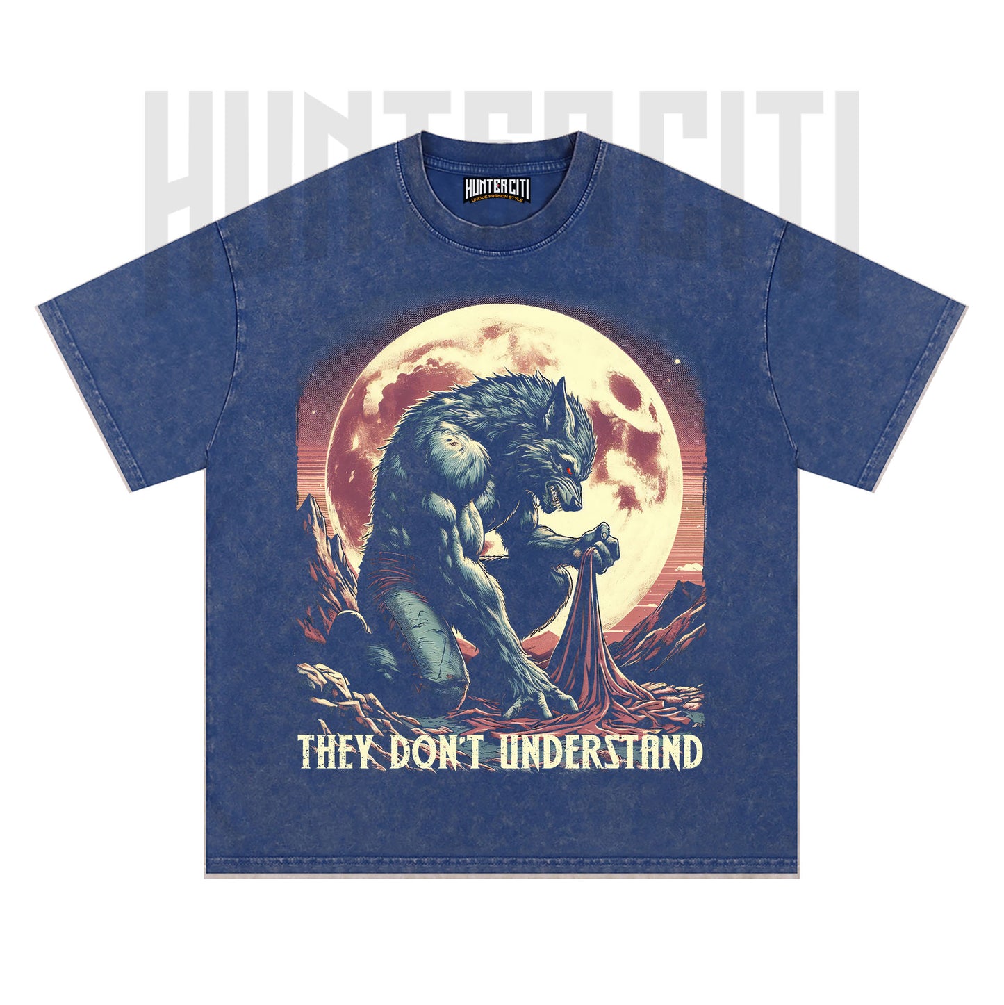 They Don't Understand Wolf T-Shirt, Werewolf Meme Graphic Tee, Vintage 90s Style Oversize Unisex T-Shirt, Retro Alpha Wolf Gift