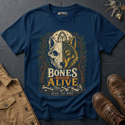 Bones Alive - Hear the Word Vintage Christian Wolf Halloween T Shirt