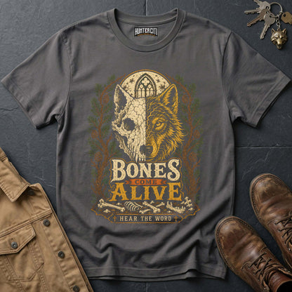 Bones Alive - Hear the Word Vintage Christian Wolf Halloween T Shirt