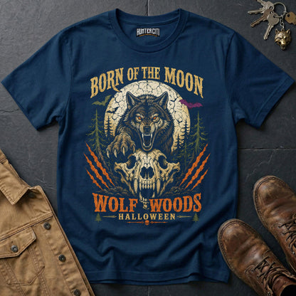 Born of the Moon - Wolf Woods Halloween Vintage Wolf Halloween Shirt